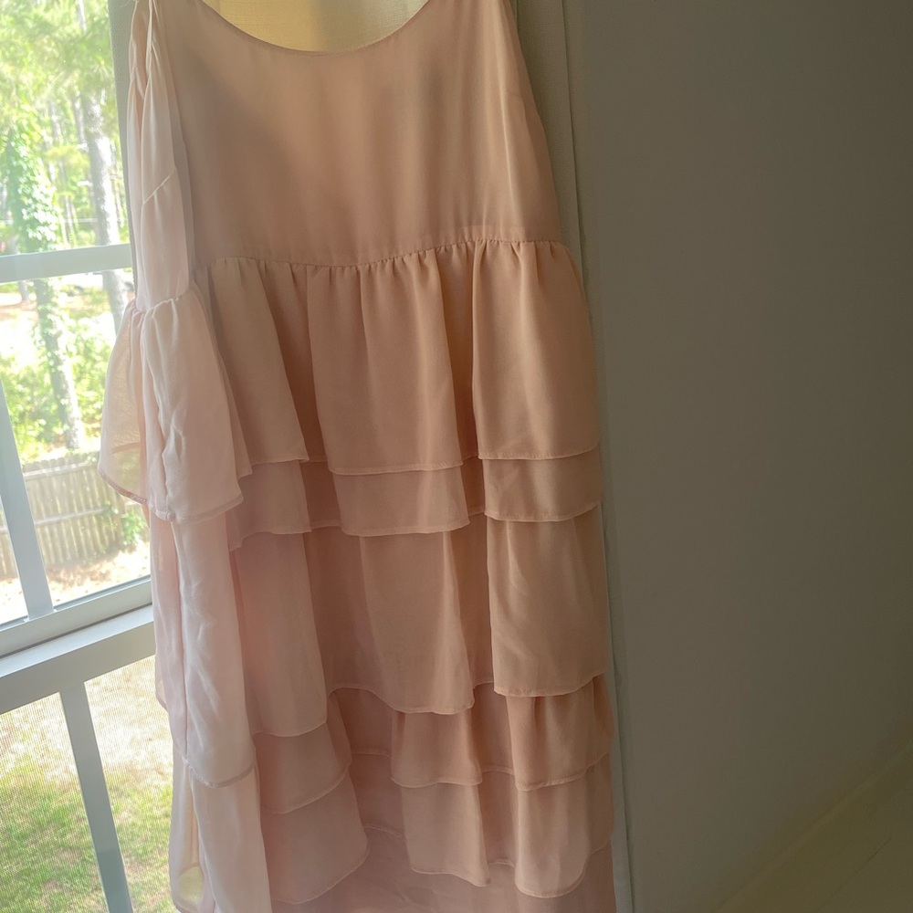 Who What Wear Blush Sleeveless Dress